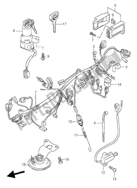 Tutte le parti per il Cablaggio Elettrico del Suzuki GSX 600F 1995