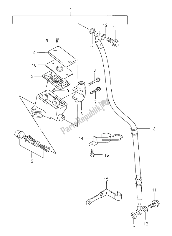 Wszystkie części do Przedni Cylinder G?ówny Suzuki GZ 250 Marauder 2000