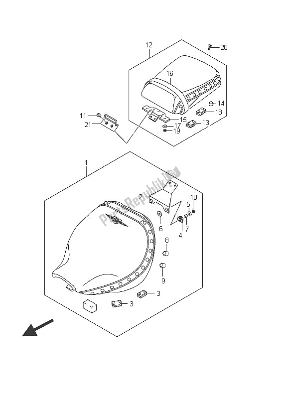 Wszystkie części do Siedzenie (vl800t E24) Suzuki C 800 VL Intruder 2011