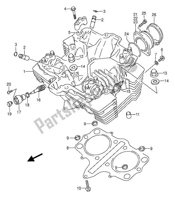 Wszystkie części do G? Owica Cylindra Suzuki GS 500 EU 1992