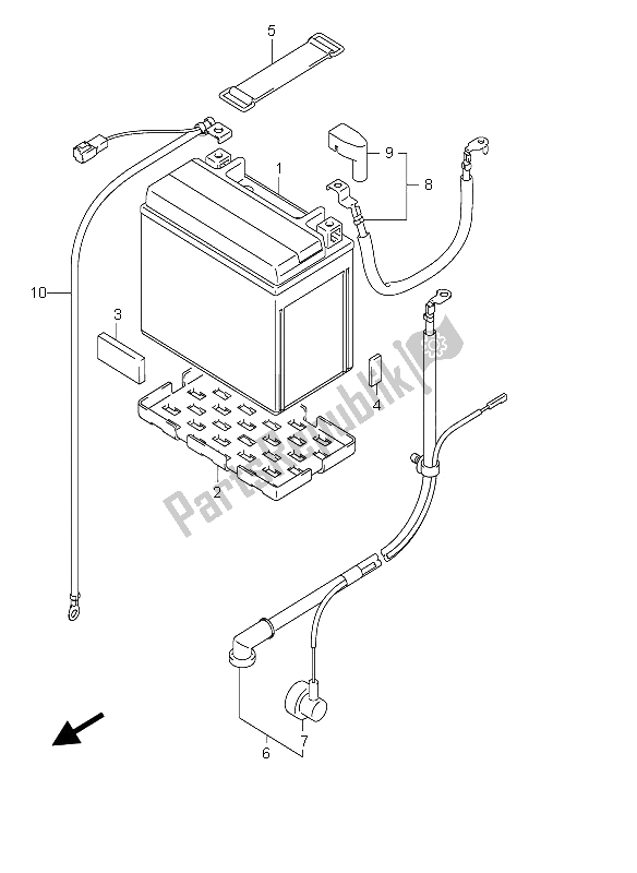 Tutte le parti per il Batteria del Suzuki DL 650 V Strom 2005