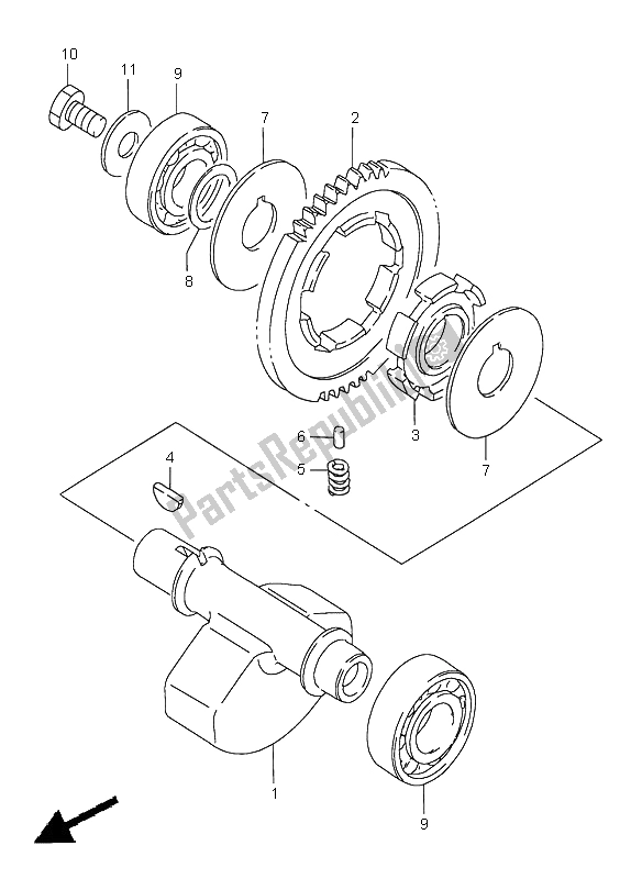 Alle onderdelen voor de Crank Balancer van de Suzuki LS 650 Savage 2003