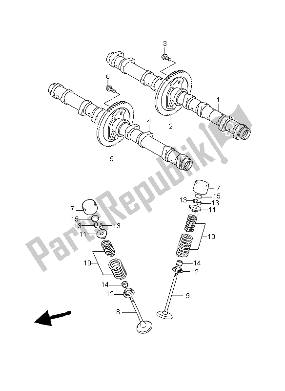 All parts for the Camshaft & Valve of the Suzuki GSX 1400Z 2007