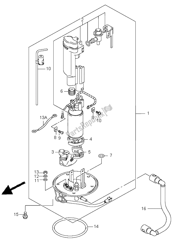 Todas las partes para Bomba De Combustible de Suzuki GSX R 750 2002