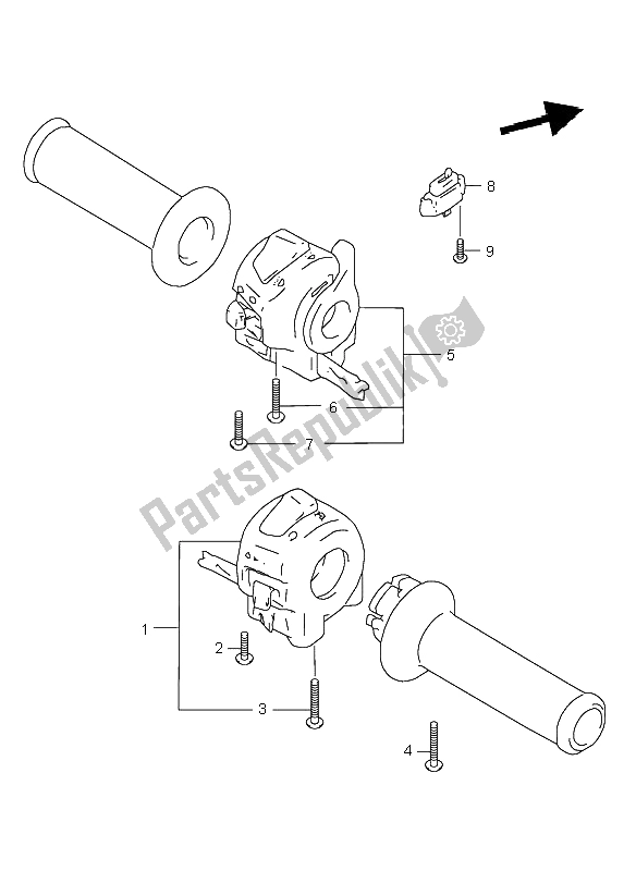 Tutte le parti per il Interruttore Maniglia del Suzuki GSX 750 1998