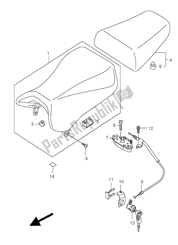 Toutes les pièces pour le Siège du Suzuki SV 650 NS 2006