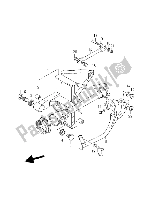 Todas las partes para Brazo Oscilante Trasero de Suzuki VL 800C Volusia 2006