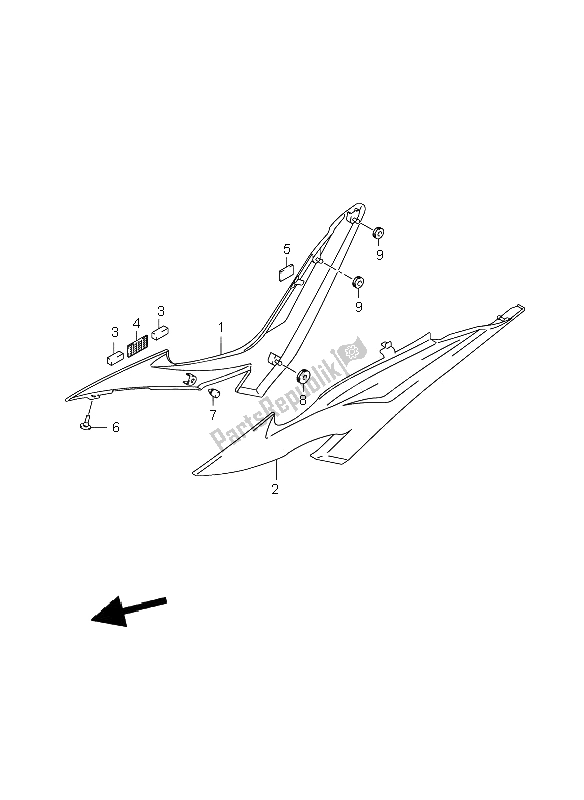 Toutes les pièces pour le Couverture De Cadre du Suzuki GSR 600 2006