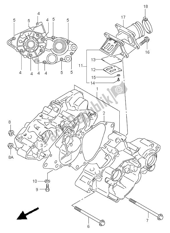 Toutes les pièces pour le Carter du Suzuki RM 85 SW LW 2003