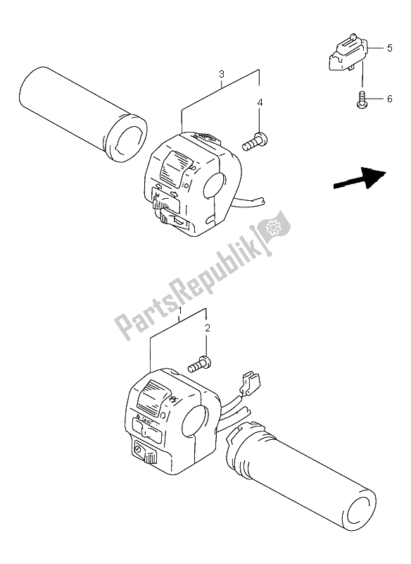 All parts for the Handle Switch of the Suzuki VS 800 Intruder 2000