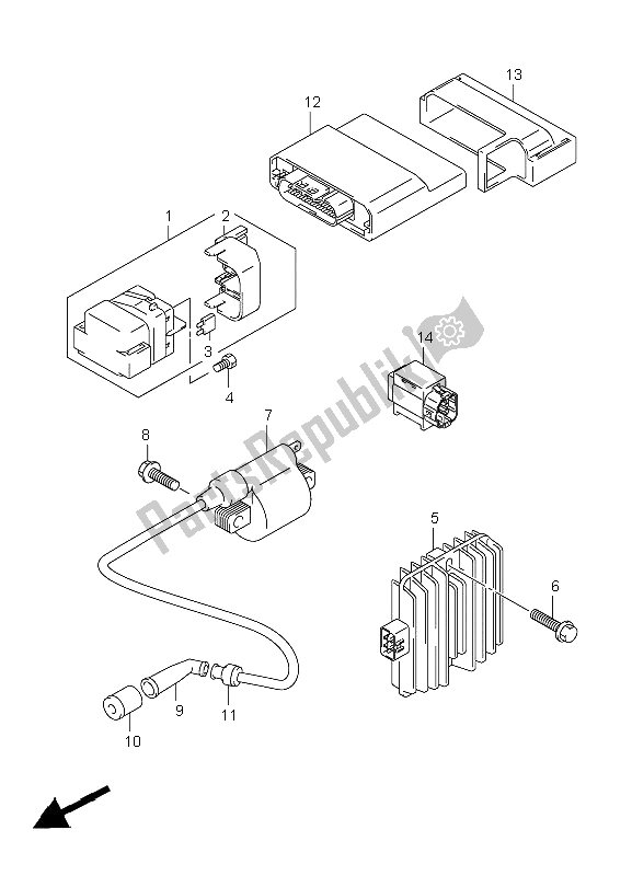 Toutes les pièces pour le électrique du Suzuki LT A 450X Kingquad 4X4 Limited 2008