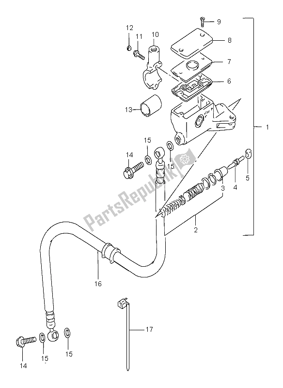 Todas las partes para Cilindro Maestro Del Embrague de Suzuki GSF 1200 Nssa Bandit 1999