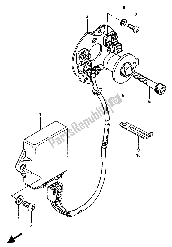 Tutte le parti per il Generatore Di Segnale del Suzuki GSX 1100 1150 Eesef 1985