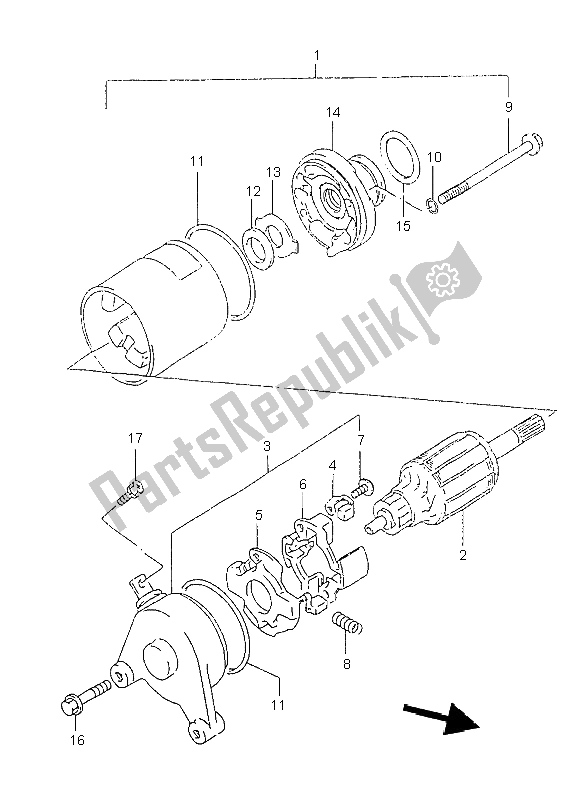 Todas las partes para Motor De Arranque de Suzuki GZ 125 Marauder 1999