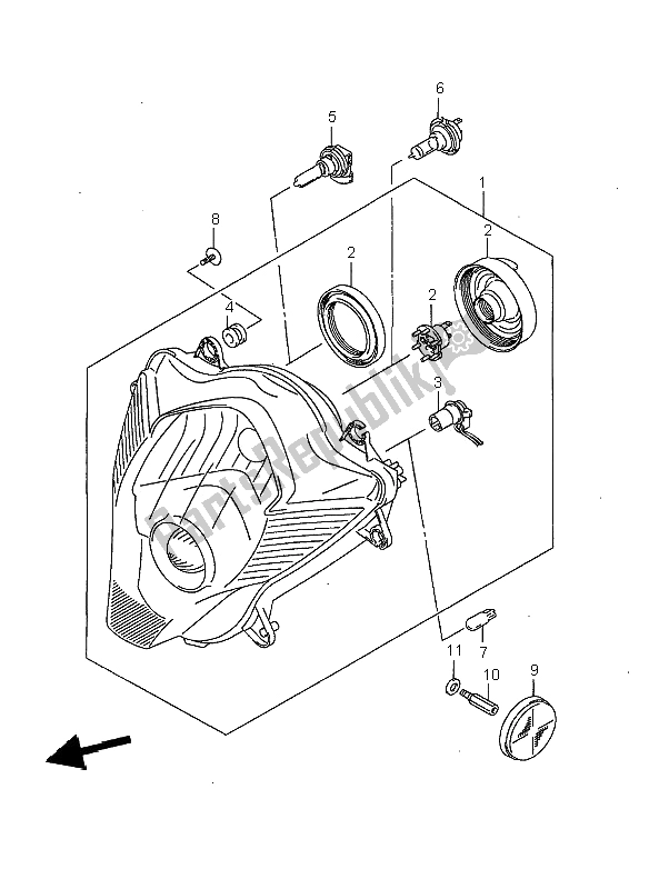 Toutes les pièces pour le Lampe Frontale du Suzuki GSX R 600 2006