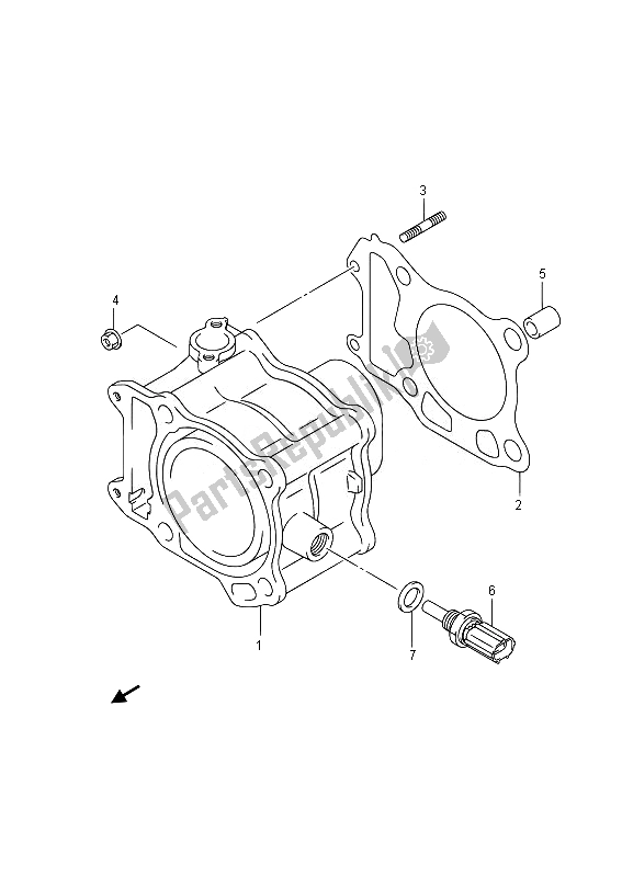 Wszystkie części do Cylinder Suzuki UH 125A Burgman 2014