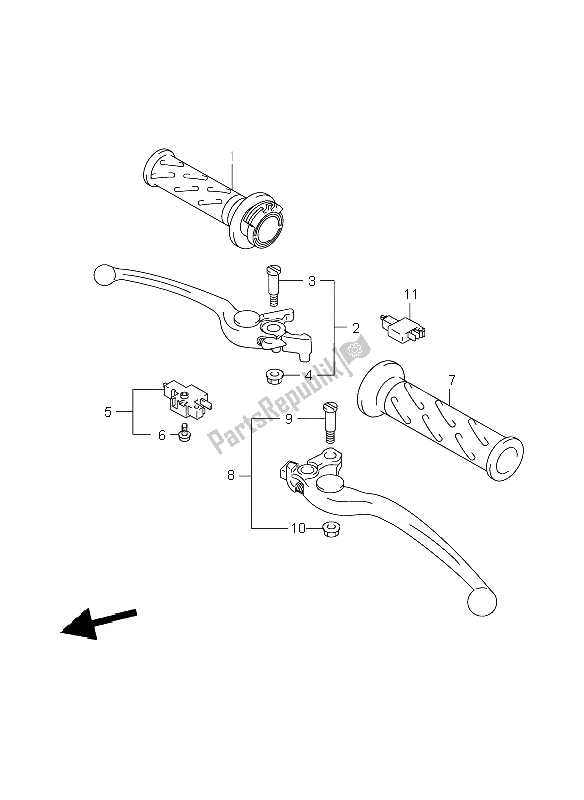 All parts for the Handle Lever of the Suzuki GSF 1200 Nsnasa Bandit 2006