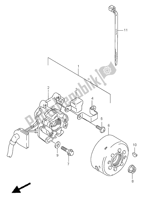 Wszystkie części do Magneto Suzuki RM 125 2000