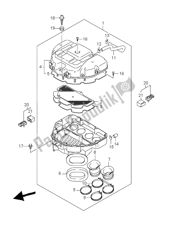 Toutes les pièces pour le Purificateur D'air du Suzuki GSX R 750 2006