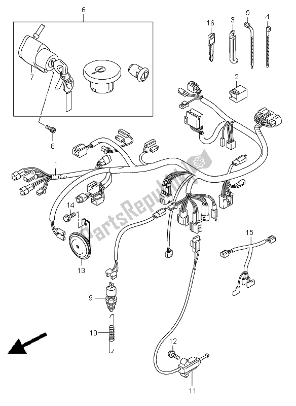 Toutes les pièces pour le Faisceau De Câblage du Suzuki VL 125 Intruder 2007