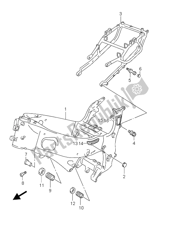 Tutte le parti per il Telaio del Suzuki GSX 1300R Hayabusa 2006