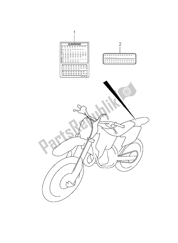 All parts for the Label of the Suzuki RM 125 2008