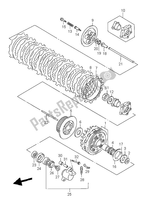 Todas las partes para Embrague de Suzuki VL 1500 Intruder LC 2004