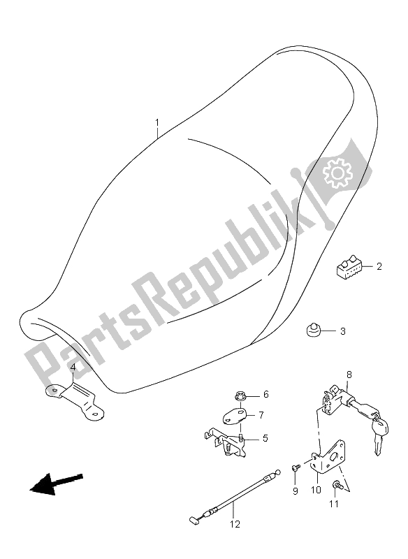 Tutte le parti per il Posto A Sedere del Suzuki GSX 750 2001