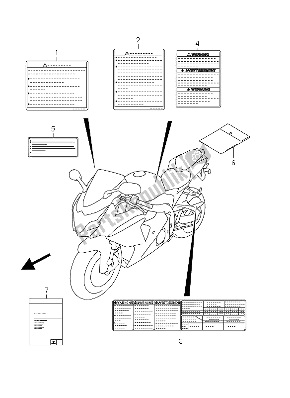 All parts for the Label (gsx-r1000 E21) of the Suzuki GSX R 1000 2012