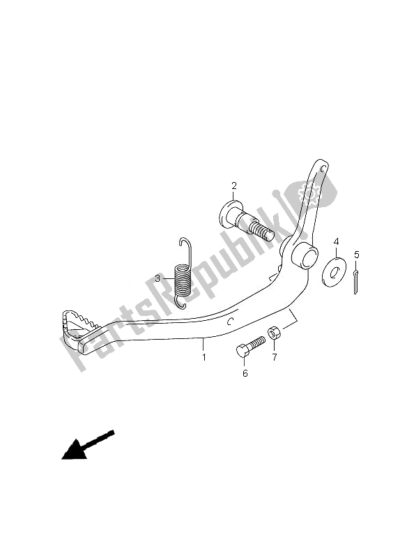 Toutes les pièces pour le Pédale De Frein du Suzuki DR Z 125 SW LW 2010