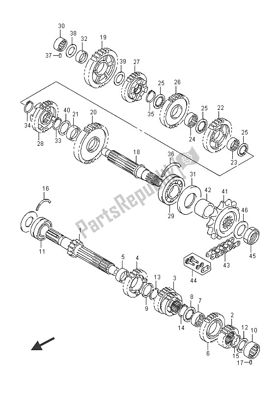 All parts for the Transmission of the Suzuki GSR 750A 2016