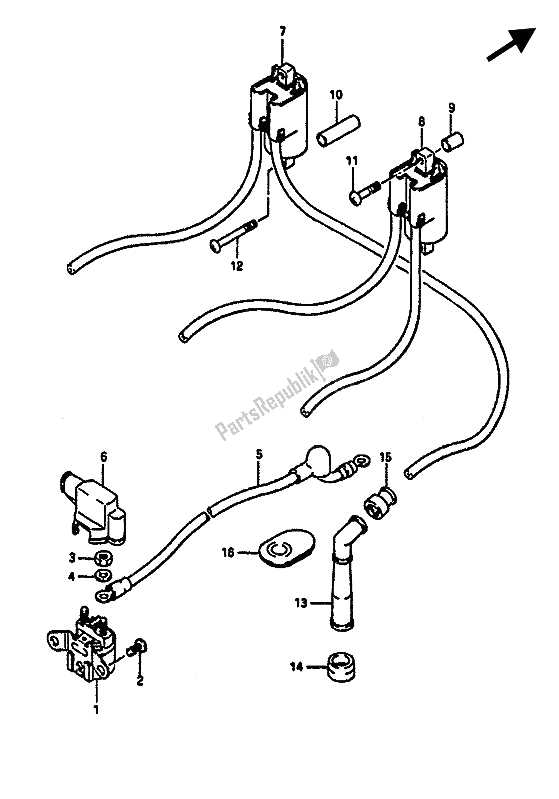 All parts for the Electrical of the Suzuki GSX R 1100 1988