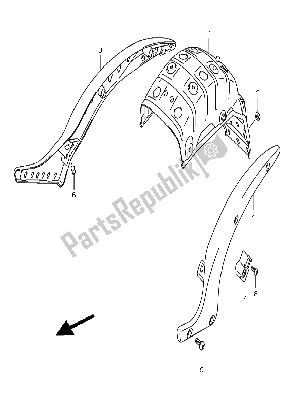 Toutes les pièces pour le Attelle De Cadre du Suzuki VL 800Z Volusia 2005