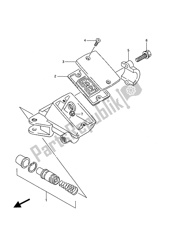 Tutte le parti per il Pompa Freno Anteriore del Suzuki GSX 1100F 1989