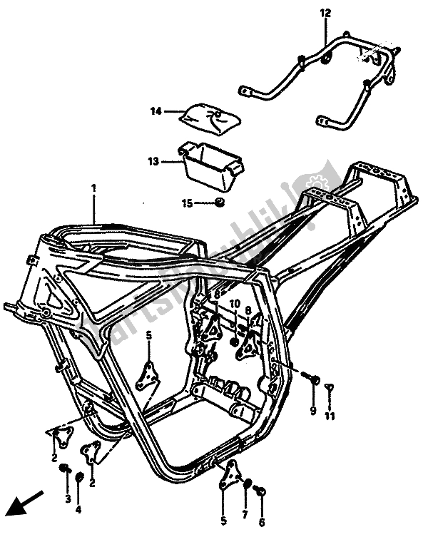 Alle onderdelen voor de Kader van de Suzuki GSX R 750X 1987