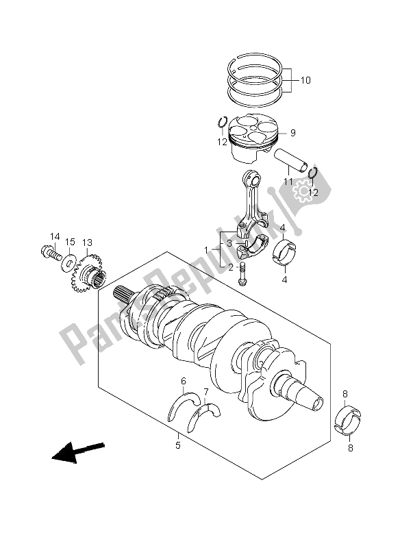 Toutes les pièces pour le Vilebrequin du Suzuki GSX R 600 2006