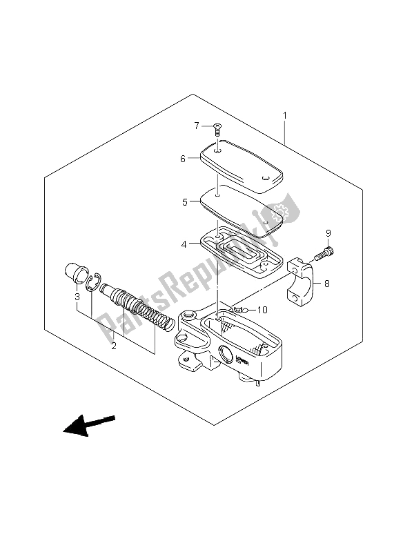 All parts for the Front Master Cylinder of the Suzuki VZR 1800 Rnzr2 M Intruder 2009