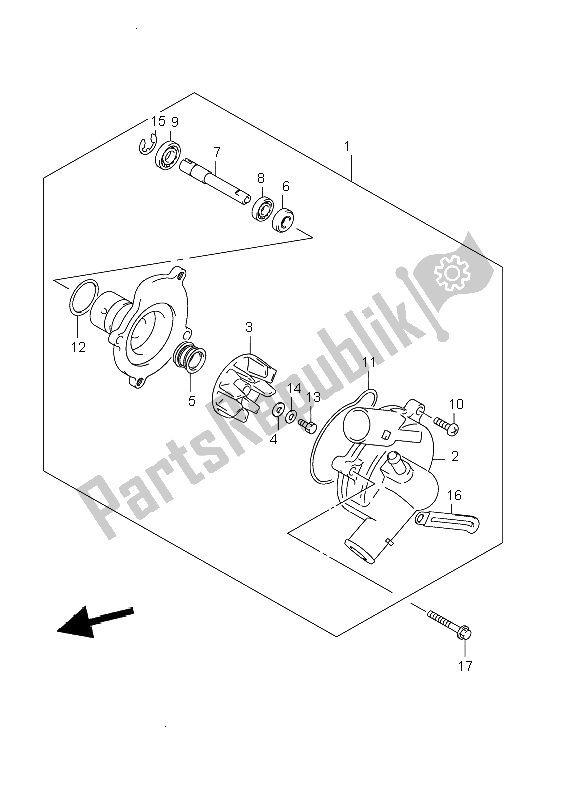 Todas las partes para Bomba De Agua de Suzuki GSX R 1000 2002