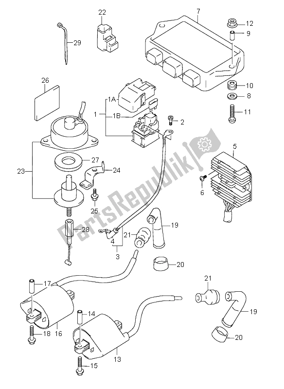 All parts for the Electrical of the Suzuki VL 1500 Intruder LC 1998