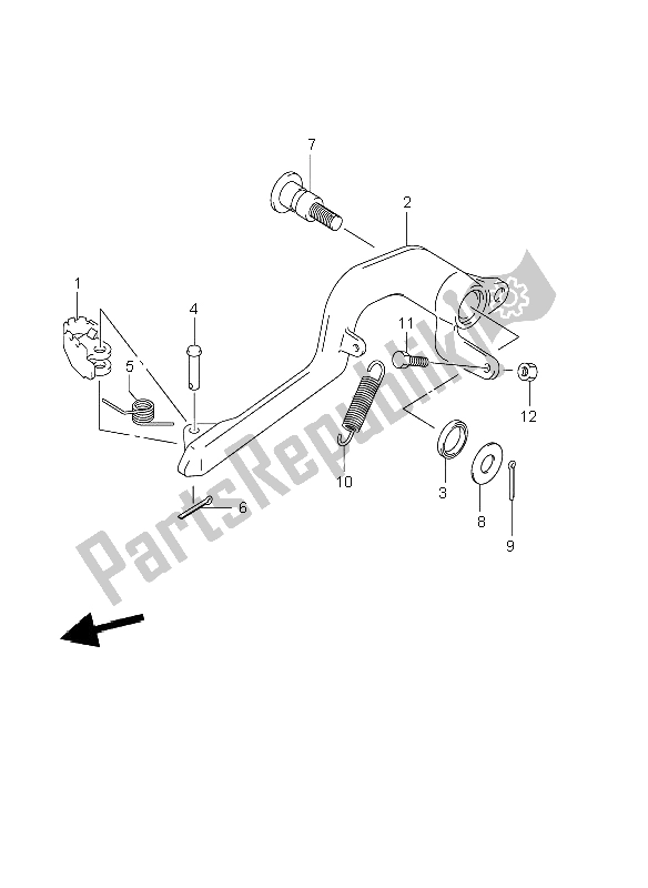 All parts for the Rear Brake (e24) of the Suzuki DR Z 400E 2004