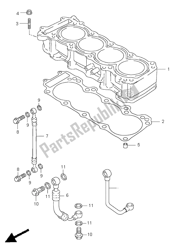 Wszystkie części do Cylinder Suzuki GSX R 750 1997