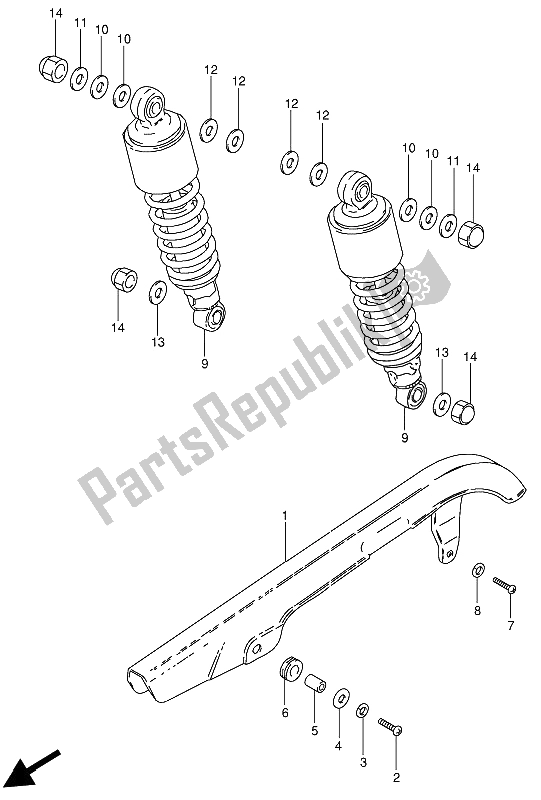 Toutes les pièces pour le Carter De Chaîne Et Amortisseur du Suzuki GN 250 1990