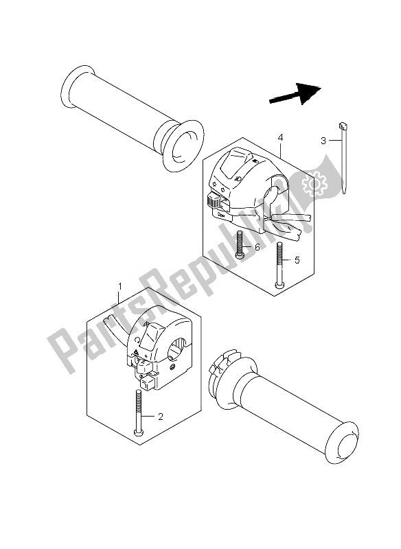 Todas las partes para Interruptor De La Manija de Suzuki GSX 1400Z 2007