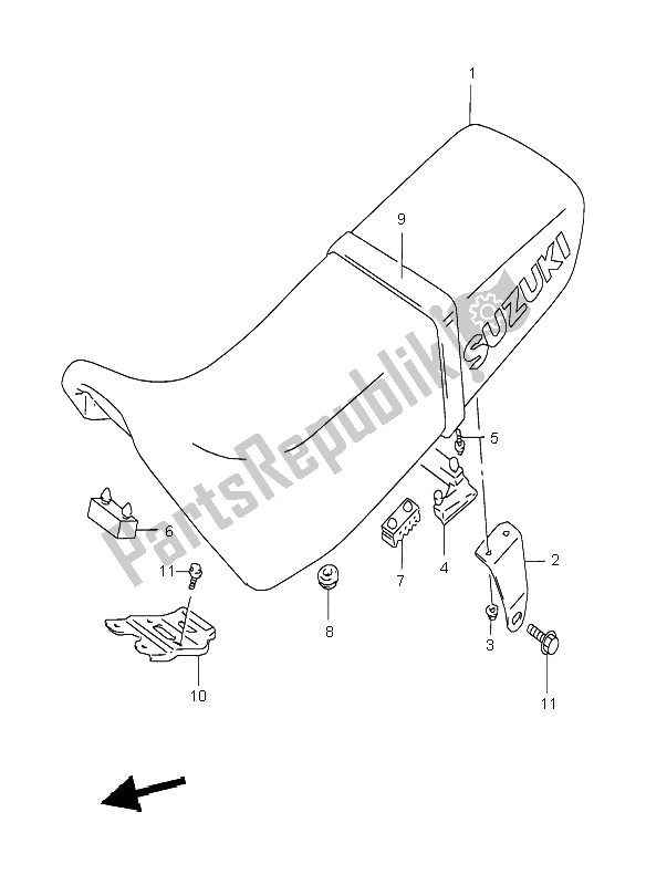 Tutte le parti per il Posto A Sedere del Suzuki DR 350 SE 1999