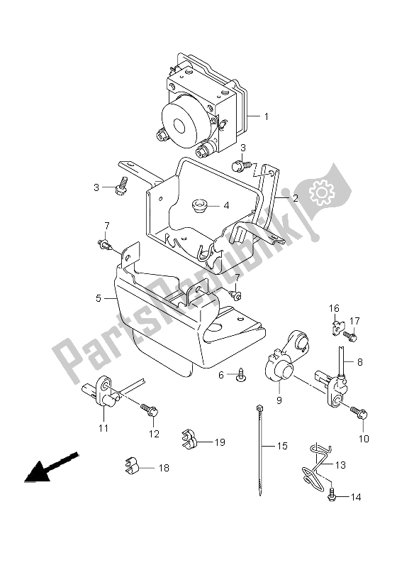 All parts for the Hydraulic Unit of the Suzuki SV 650 Nsnasa 2009