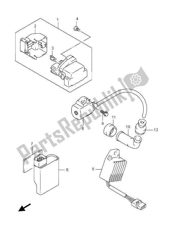 All parts for the Electrical of the Suzuki LT Z 90 Quadsport 2015