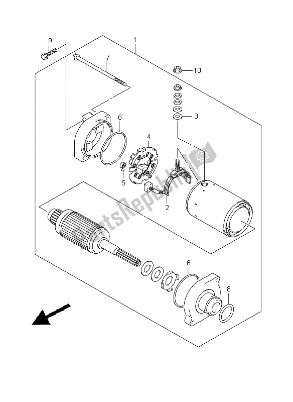 Tutte le parti per il Motore Di Avviamento del Suzuki C 1800R VLR 1800 2009