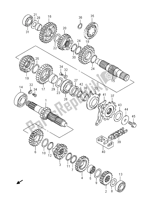 Tutte le parti per il Trasmissione del Suzuki RM Z 450 2014