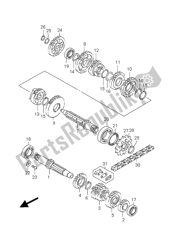 All parts for the Transmission (sw) of the Suzuki RM 85 SW LW 2012