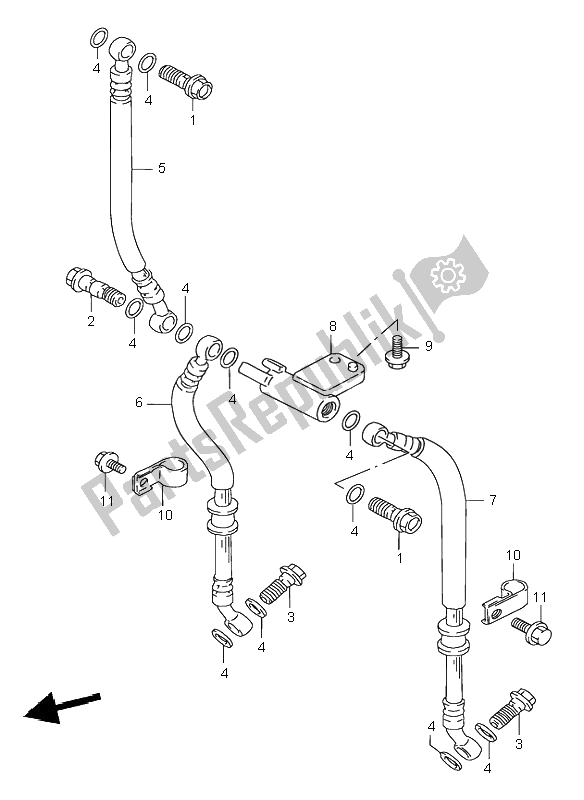 Toutes les pièces pour le Flexible De Frein Avant du Suzuki GSF 600S Bandit 1997